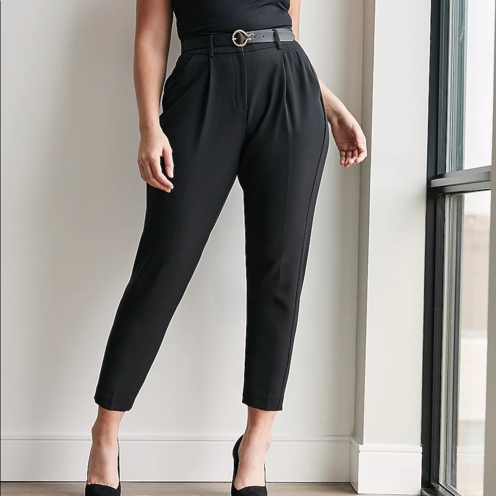 High Waisted Curvy Ankle Pants